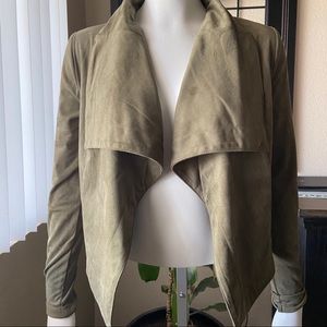 Soft suede crop jacket